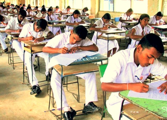 Sri Lanka AL OL Exam students sitting Education Photo